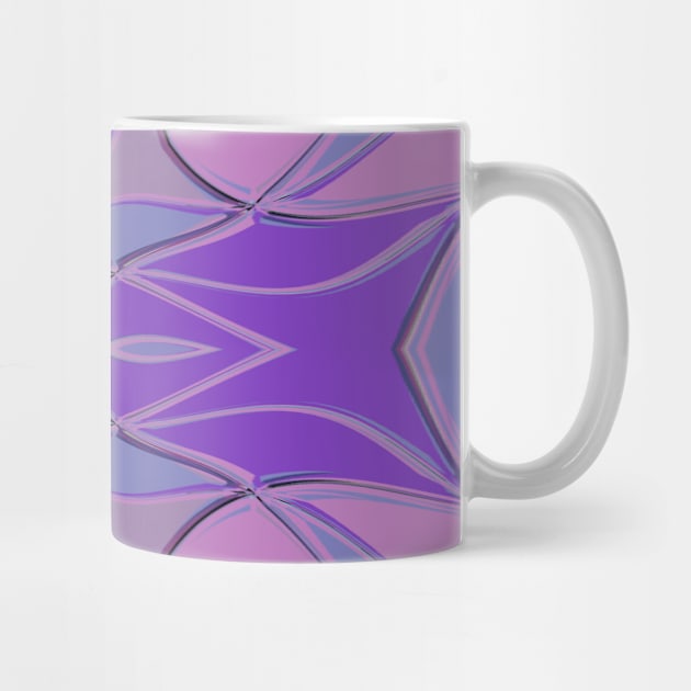 Cartoon Mandala Flower Purple Pink and Blue by WormholeOrbital